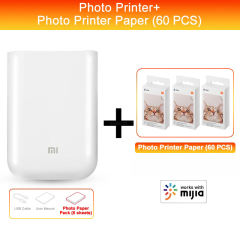 New Xiaomi Portable Mini Printer Mijia Mi ZINK Photo Pocket Printer AR Video Thermal DIY Color Print Sticker
