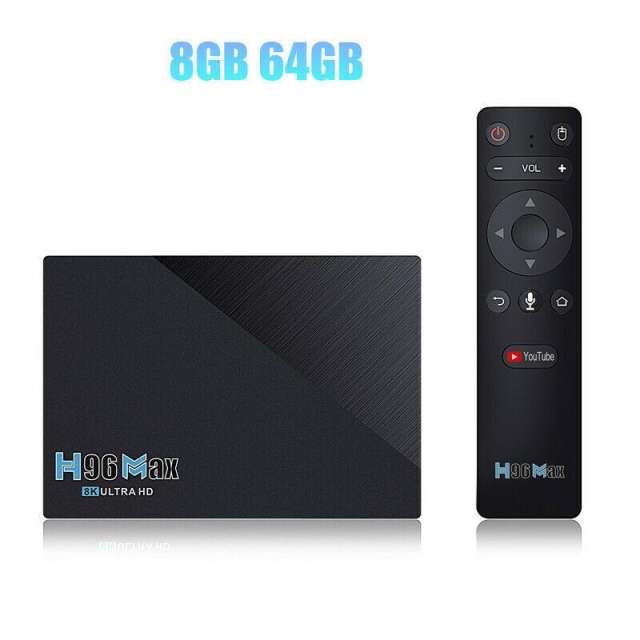 New H96 Max RK3566 Android 11.0 Smart TV Box Dual Wifi 4K H.265 Media player VOICE FUNCTION
