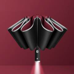 New Xiaomi Folding Light-emitting LED Reverse Umbrella Ten-bones Three-folding Automatic Umbrella