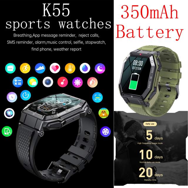 2023 LEMFO Sports watches 350mah Smart watch men Bluetooth Call