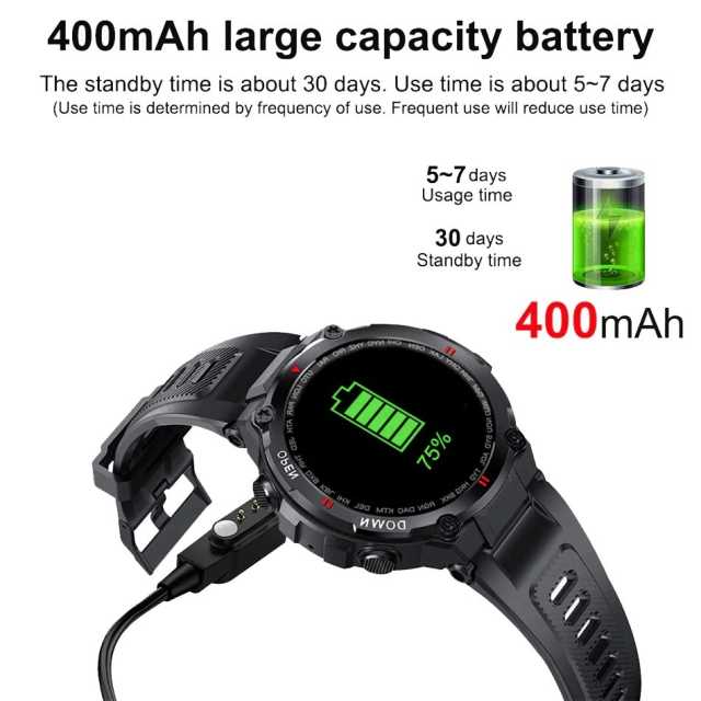 New LIGE Sports Smart Watch Men Bluetooth Call Music Playback Heartrate Monitor