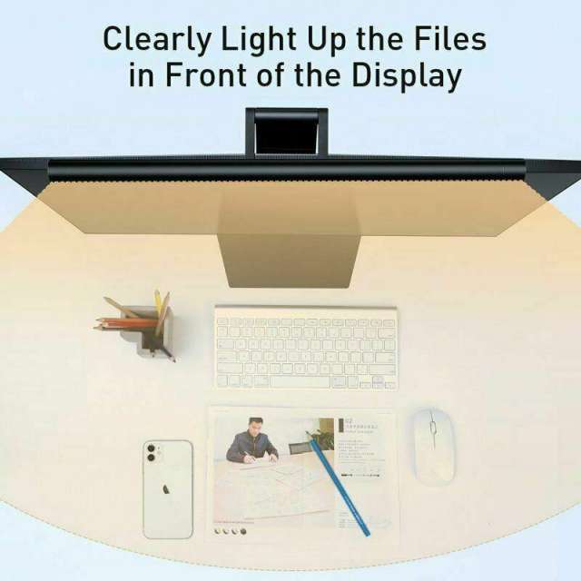Baseus USB LED Desk Lamp E-Reading Screen Light Hanging Computer Dimmable Strip
