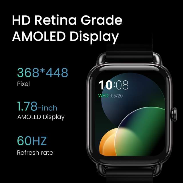 HAYLOU RS4 Plus Smartwatch 1.78'' AMOLED Display 105 Sports Modes 10-day Battery Life Smart Watch