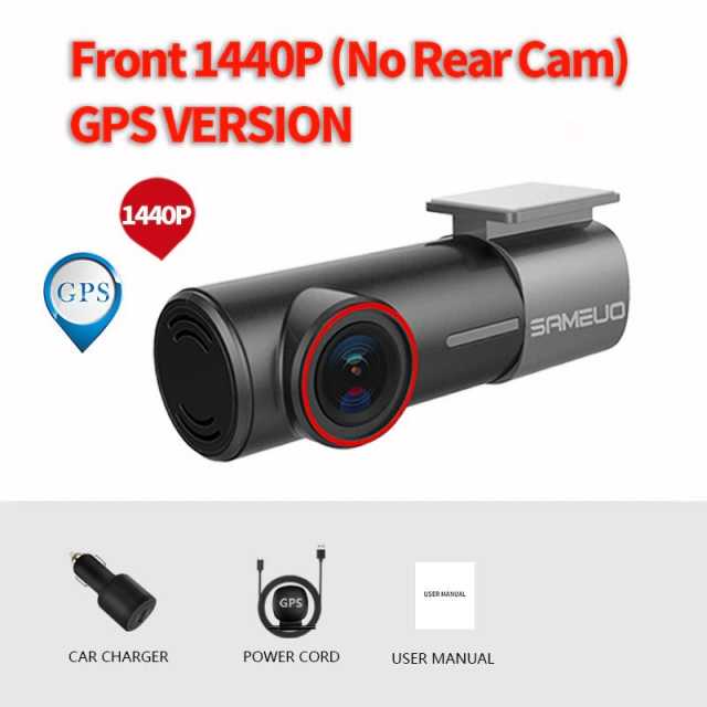 SAMEUO U700 GPS Dash Cam Front and Rear Camera Recorder QHD 1944P Car DVR WiFi Video Recorder