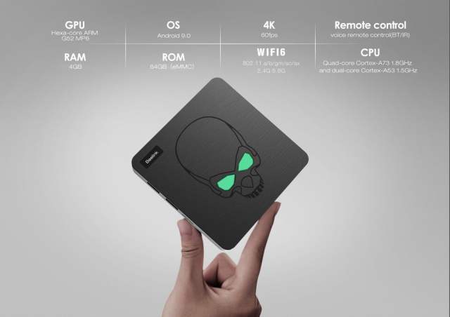 Beelink GT King Amlogic S922X WiFi 6 Android 9.0 TV Box 4GB 64GB Voice Control