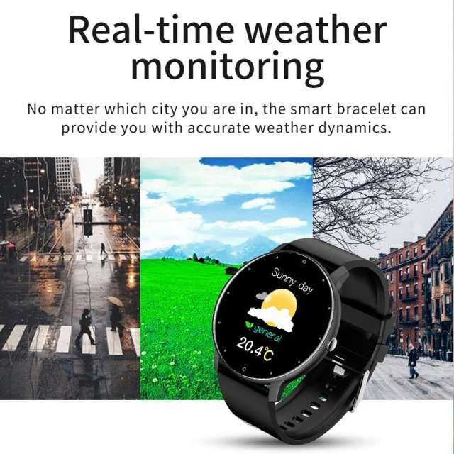 New LIGE New Smart Watch Men Full Touch Screen Sport Fitness Watch IP67 Waterproof