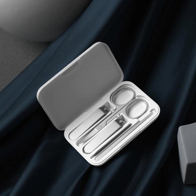 XIAOMI Mijia 5Pcs Portable Fingernail Toenail Manicure Stainless Steel Nail Clipper Set