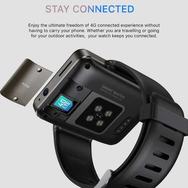LEMFO DM101 Smart Watch Men 4G Android Dual Camera 2080 mAh Battery Wifi GPS