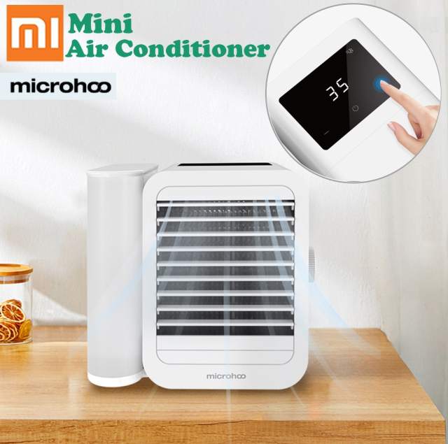 Xiaomi Microhoo 3 In 1 Mini Air Conditioner Water Cooling Fan Cooler Humidifier Bladeless Fan