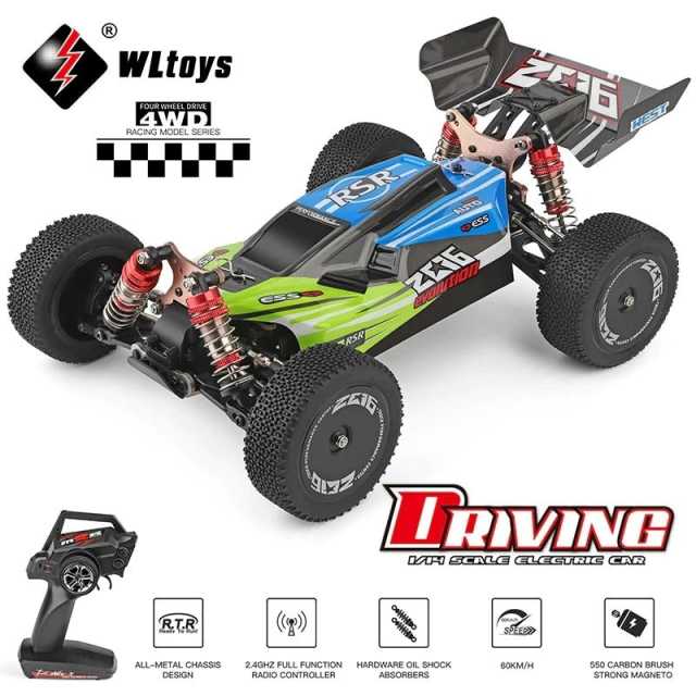 WLtoys 144001 2.4G Racing RC Car 70KM/H 4WD Electric High Speed Car Off-Road Drift Remote Control