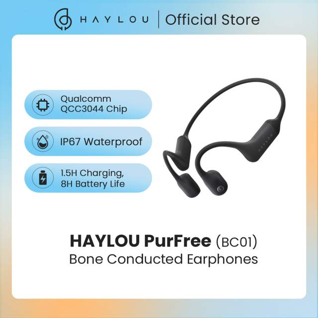 2023 New HAYLOU PurFree (BC01) Bone Conduction Headphones Qcc3044 V5.2 Bluetooth Earphones