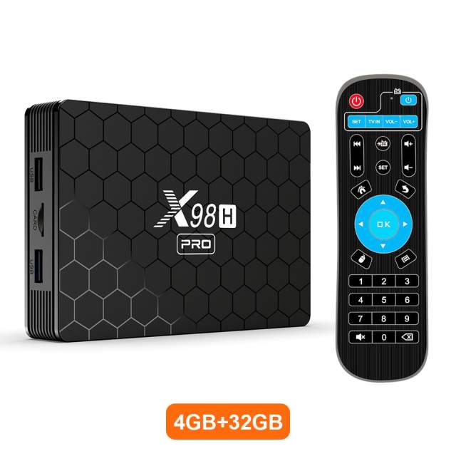 2023 New X98H PRO Android 12 Allwinner TV Box HDR10+ 3D BT5.0+ Media Player