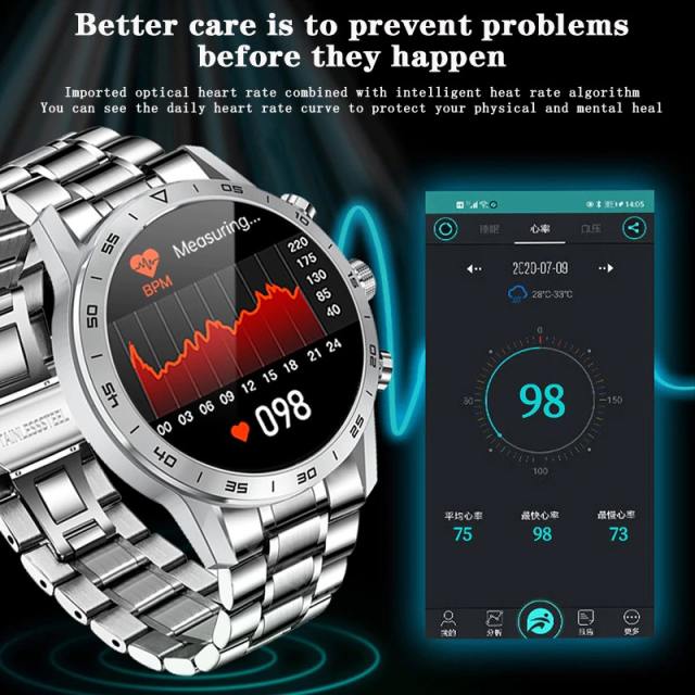 LIGE BW026 Luxury Smart Watch Men Make Call Full Colour Screen Waterproof Smartwatch