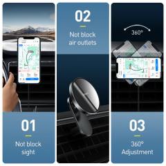 Baseus Magnetic Car Phone Holder Wireless Charger for Apple iPhone 14 13 12 11 Pro Max Wireless Charging Phone Holder Charger