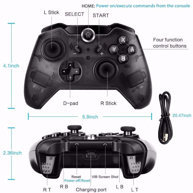 New Wireless Pro Controller Gamepad Joypad Remote for Nintendo Switch Console