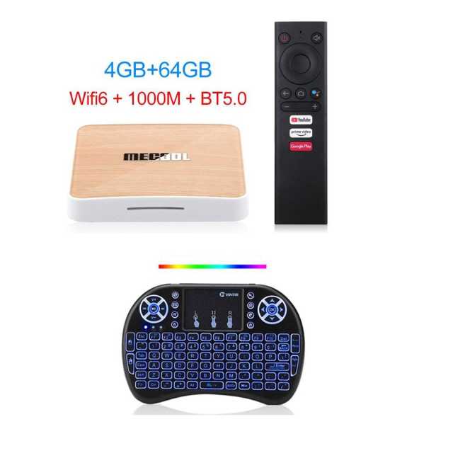 Mecool KM6 deluxe Wifi 6 Amlogic S905X4 Android 10.0 Google Certified 1000M Google Voice TV BOX