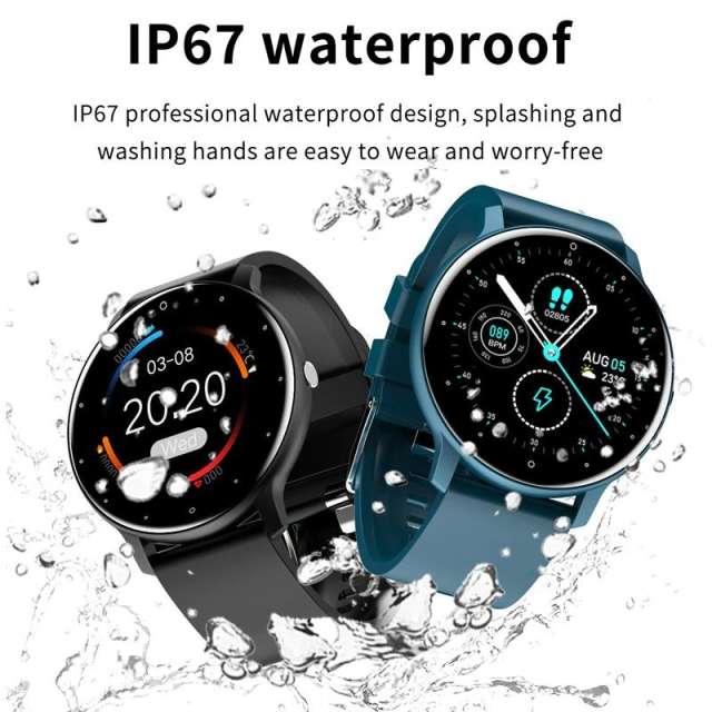 New LIGE New Smart Watch Men Full Touch Screen Sport Fitness Watch IP67 Waterproof