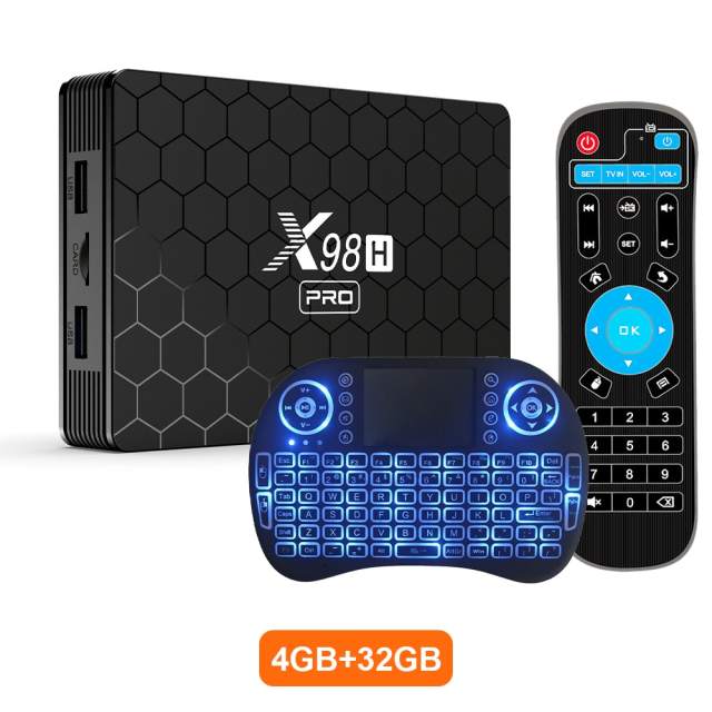 2023 New X98H PRO Android 12 Allwinner TV Box HDR10+ 3D BT5.0+ Media Player