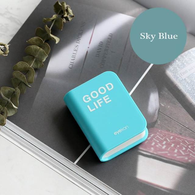 Book shape contact lens case with mirror color contact lens case eye contact lens case travel kit box