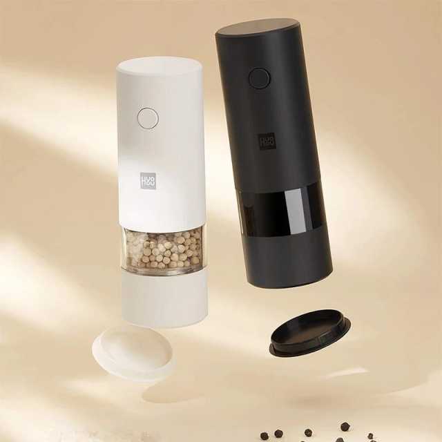Xiaomi Youpin Huohou Electric Automatic Mill Pepper And Salt Grinder LED Light 5 Modes Peper Spice Grain Pulverizer