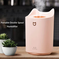 3000mL Air Humidifier Double Nozzle Humidifiers Diffuser USB Aroma Diffuser With Coloful LED Light