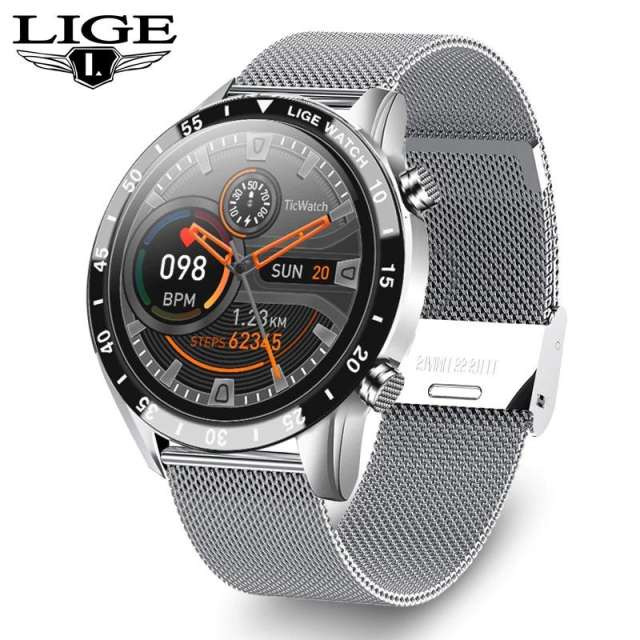 LIGE BW0189 Smart Watch Bluetooth Call Waterproof Sport Fitness Bracelet Smartwatch