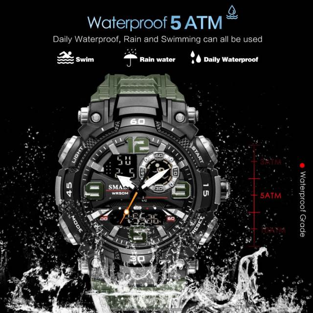 SMAEL New Digital Watch Military Sport Waterproof Wristwatch Quartz Watches