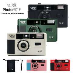 New Vibe Vintage Retro 501F 35mm Reusable Non-Disposable Film Camera