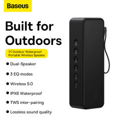 Baseus V1 Bluetooth Speaker Outdoor IPX6 Waterproof Stereo Mini Protable Sound Box