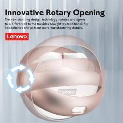 Lenovo LP60 Bluetooth Earphone TWS Wireless Rotatable Metal Cavity Ring Earphone