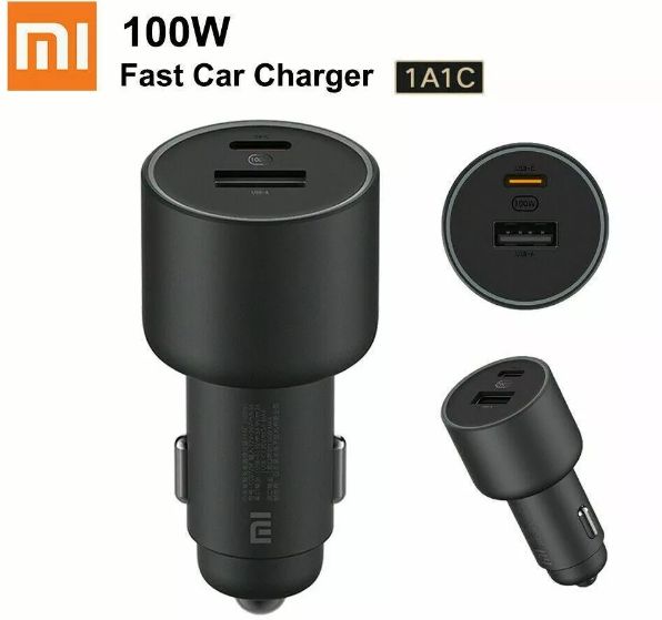 New Xiaomi Car Charger 100W 5V 3A Dual USB Fast Charge For iPhone Samsung Huawei
