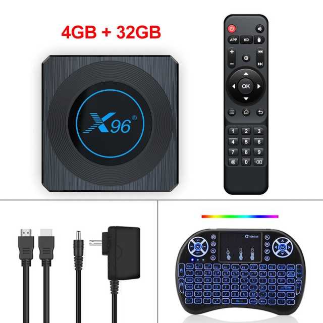 VONTAR X96 X4 Amlogic S905X4 Smart RGB Light TV Box Android 11 Wifi Youtube AV1 Media Player 8K