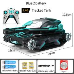 New RC Water Bomb Track Tank 2.4G Rotate Stunt Car Vehicle With Light&Music Gravity Watch Move Shoots