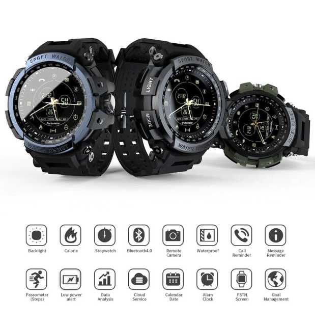 LOKMAT MK28 SmartWatch Sports 50m Waterproof Bluetooth Call Reminder men