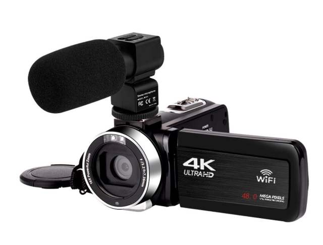 New Camcorder Video Camera Ultra HD 4K 48MP Camcorder WIFI Camera Microphone Remote