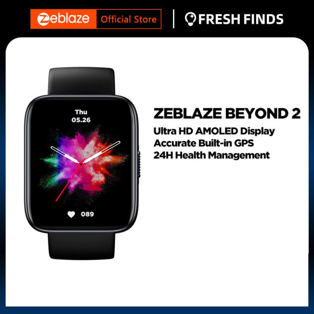 Zeblaze Beyond 2 GPS Smartwatch 1.78'' AMOLED Display Built-in GPS 24H Health Monitor