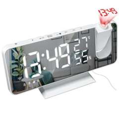 NEW 7.5" LED Digital Projector Projection Snooze Dual Alarm Clock