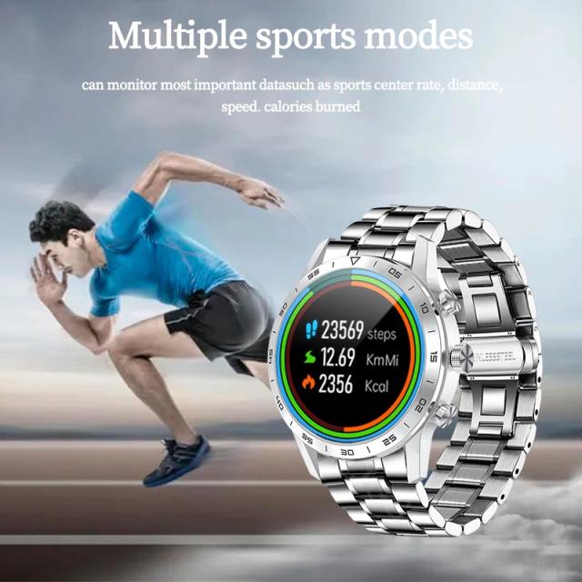 LIGE BW026 Luxury Smart Watch Men Make Call Full Colour Screen Waterproof Smartwatch