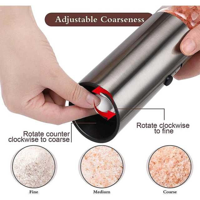 Electric Salt/Pepper Grinder USB Rechargeable Eletric Pepper Mill Shakers Automatic Spice Steel Machine Kitchen Tool