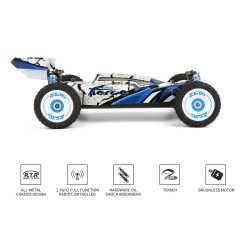 Wltoys 124017 1/12 V2 Brushless E- RC Car 75km/H High Speed Metal Chassis RC Car
