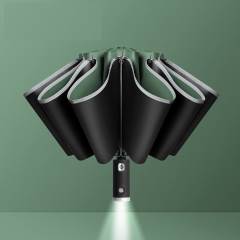 New Xiaomi Folding Light-emitting LED Reverse Umbrella Ten-bones Three-folding Automatic Umbrella