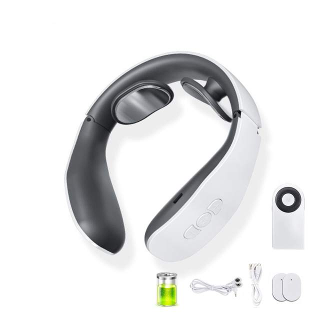 Electric Neck Massager 15 Intensity Sensing Smart Back Massage 4 Pulse Modes USB Rechargeable Cervical Physiotherapy Instrument
