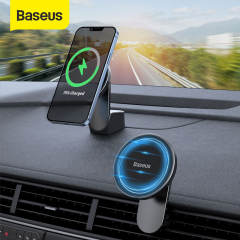 Baseus Magnetic Car Phone Holder Wireless Charger for Apple iPhone 14 13 12 11 Pro Max Wireless Charging Phone Holder Charger