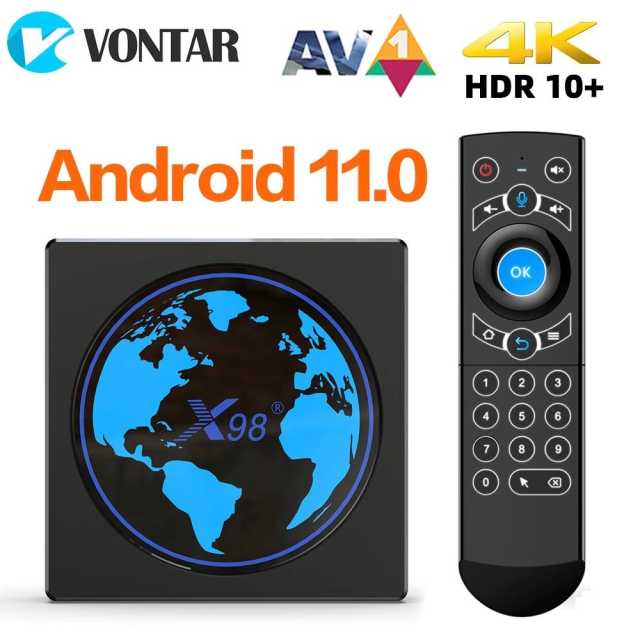 VONTAR X98mini Amlogic S905W2 TV Box Android 11 Support AV1 Wifi BT Youtube Media Player Set Top Box