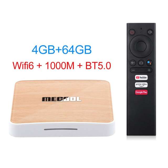 Mecool KM6 deluxe Wifi 6 Amlogic S905X4 Android 10.0 Google Certified 1000M Google Voice TV BOX