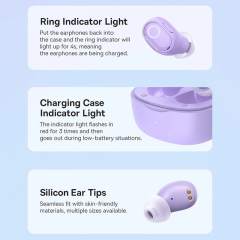 Baseus WM02 TWS Wireless Earphone Bluetooth 5.3 Headphone Headset True Wireless Earbuds