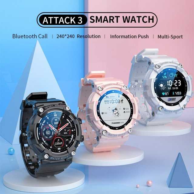 LOKMAT ATTACK 3 Fitness Tracker Smart Watch Bluetooth Call Heart Rate Monitor blood pressure