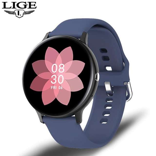 LIGE Bluetooth  Smart Watch Men Full Touch Fitness Tracker IP67 Waterproof Heartrate Monitor