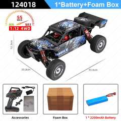 Wltoys 124018 1:12 RC Car 60Km/h 2.4G 4WD High Speed Off-road Crawler RTR Climbing Adults Remote Control Car