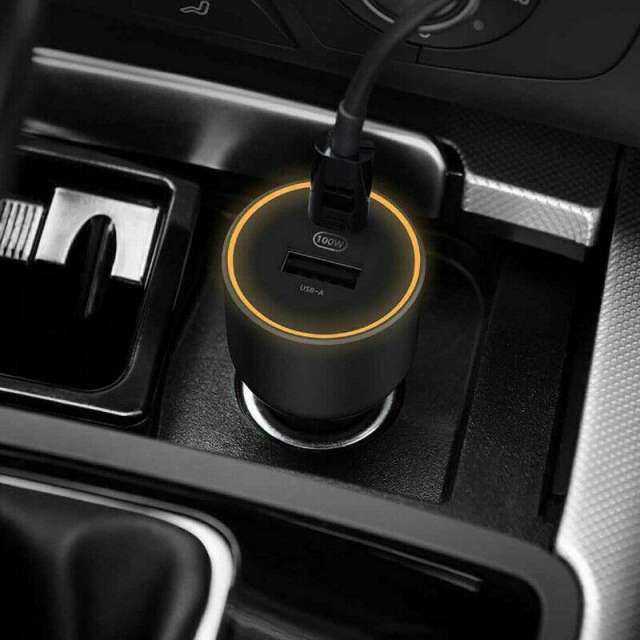 New Xiaomi Car Charger 100W 5V 3A Dual USB Fast Charge For iPhone Samsung Huawei